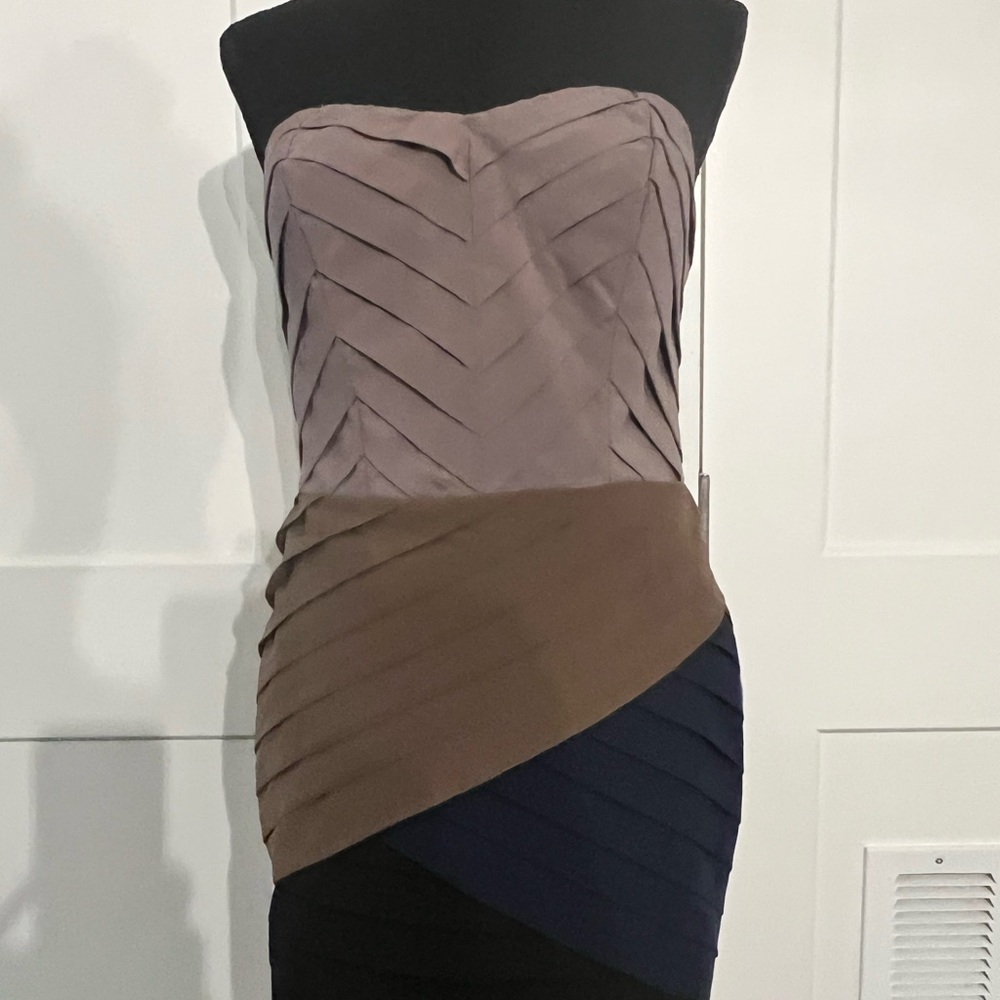 Ark & Co Brown Strapless Bodycon Dress